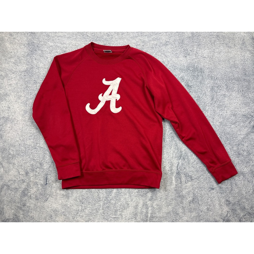 Stadium Athletics Mens L Red Alabama Crimson Tide Patch Sweatshirt Pullover L